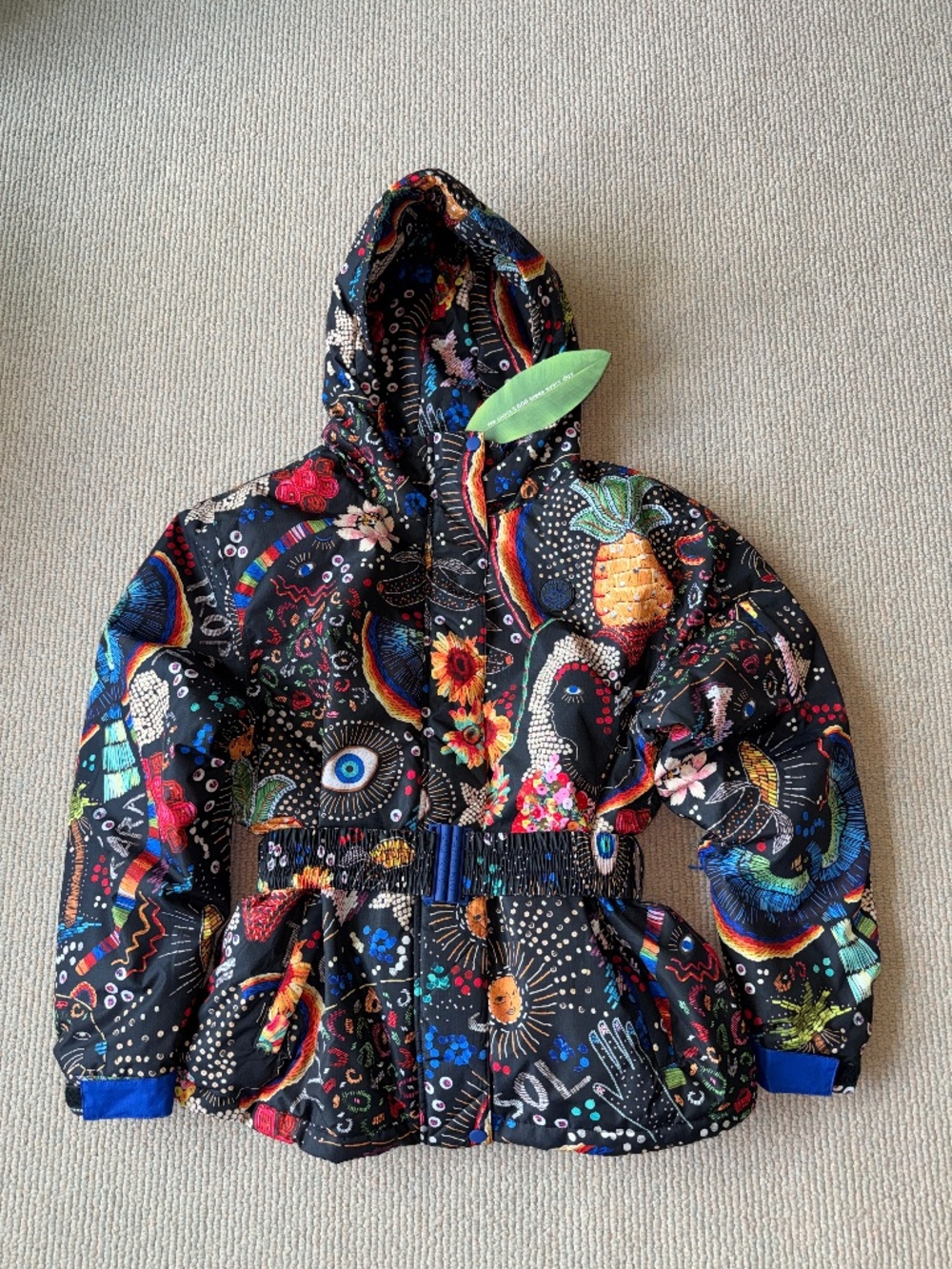 RARE Farm Rio brand black borogodo ski jacket, NWT - Picture 1 of 8